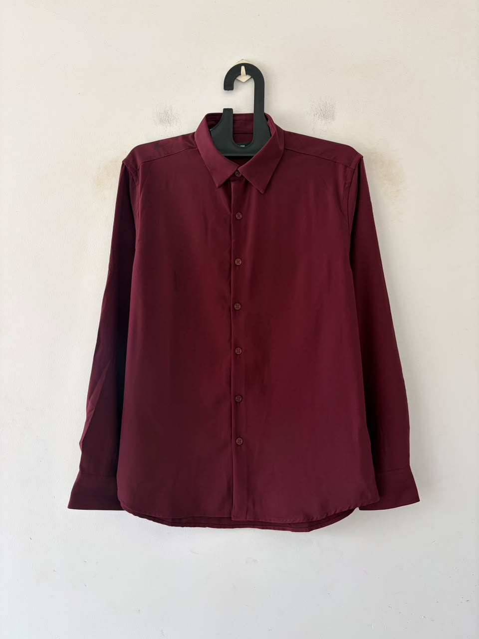 Marron luxe satin shirt