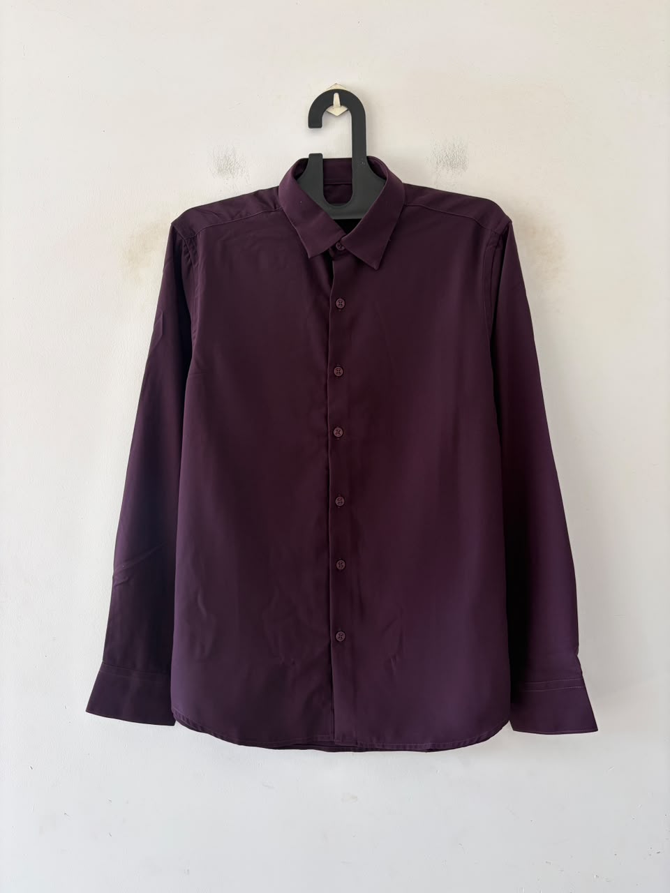 Deep purple satin shirt