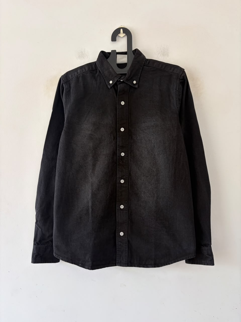 Noir drift denim shirt