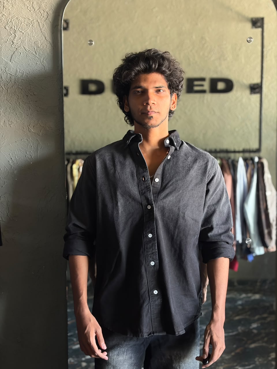 Obsidian fade denim shirt
