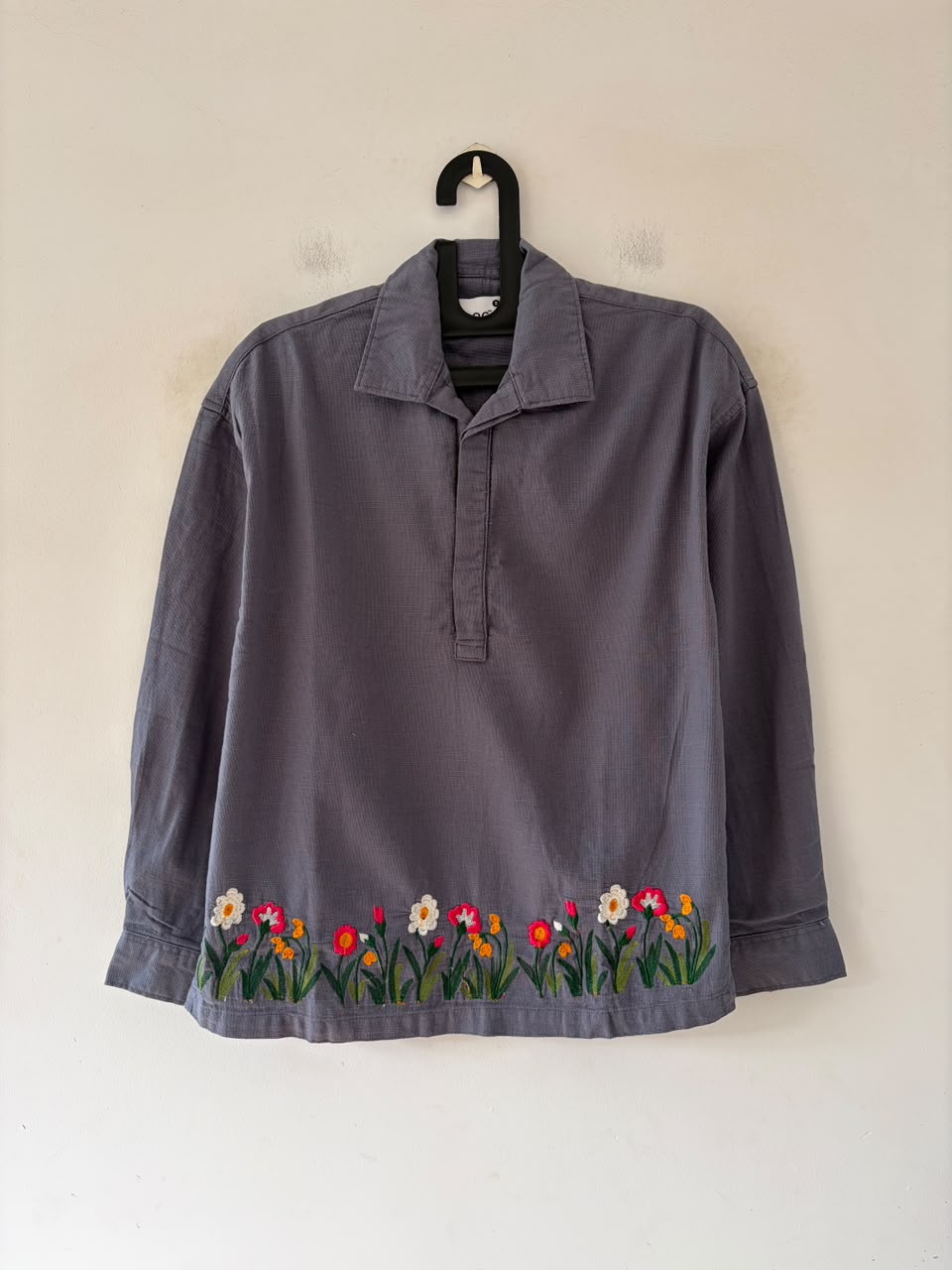 Lavender embroidered short kurta