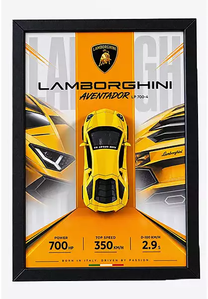 Lamborghini Aventador LP700-4 3D Diecast Car Wall Frame