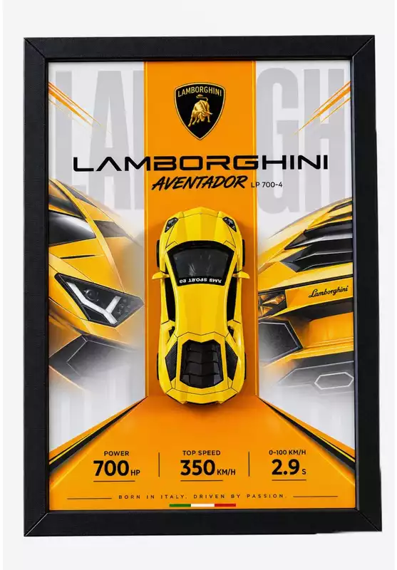 Lamborghini Aventador LP700-4 3D Diecast Car Wall Frame