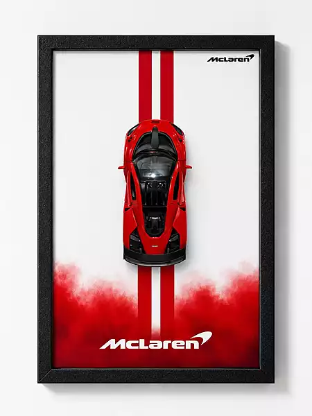 Red McLaren Senna die-cast model car