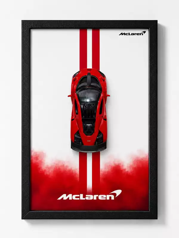 Red McLaren Senna die-cast model car