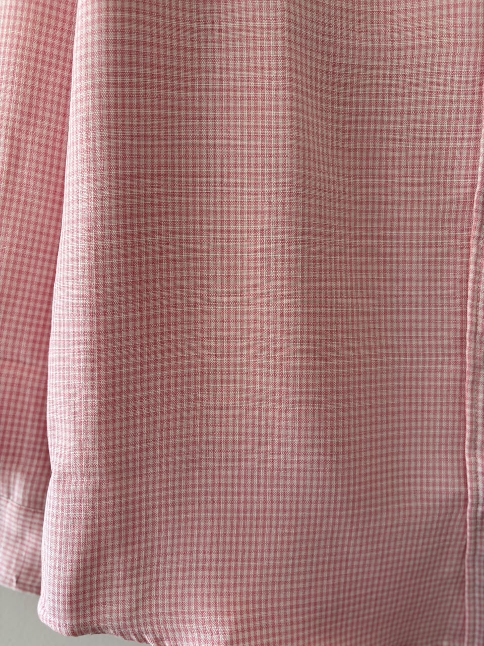 Blush pink micro check shirt