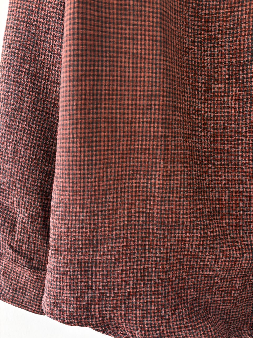 Garnet grid micro check shirt
