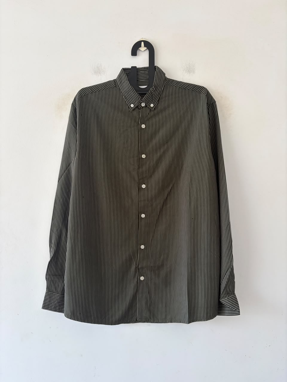 Olive pin stripes shirt