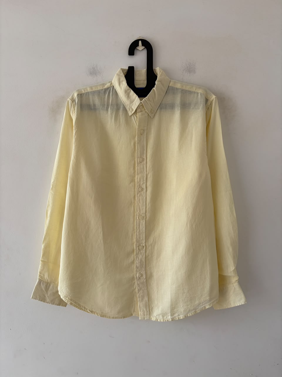 Butter yellow linen shirt
