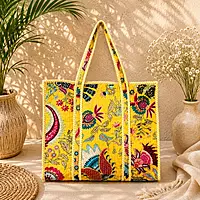 Handcrafted Quilted Tote bag Jungle theme