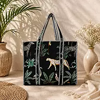 Handcrafted Quilted Tote bag Jungle theme