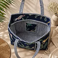 Handcrafted Quilted Tote bag Jungle theme