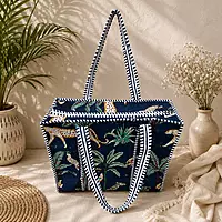 Handcrafted Quilted Tote bag Jungle theme