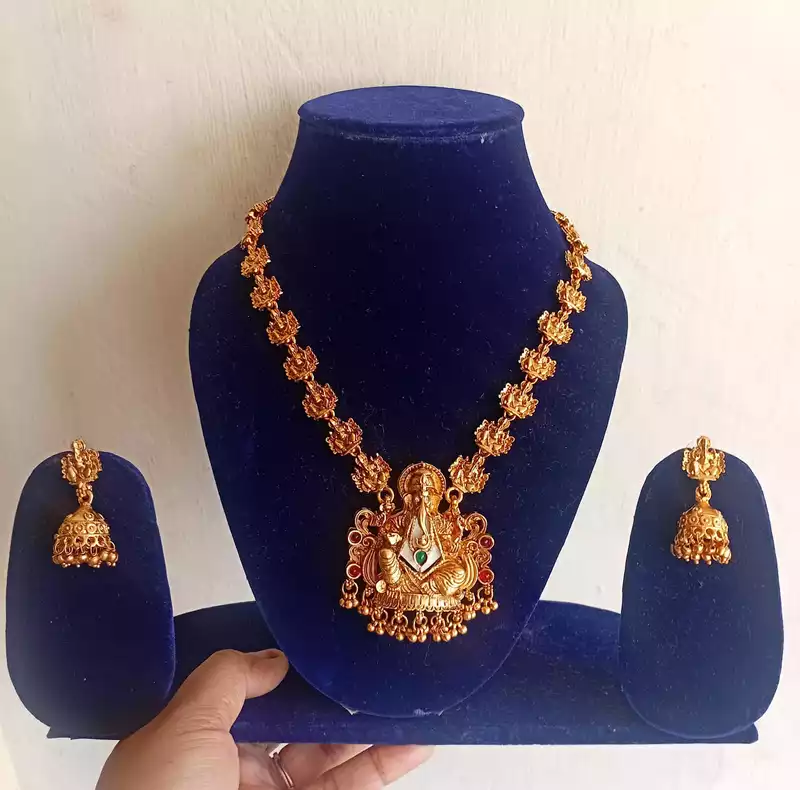 370-Ganesha Temple Necklace Set