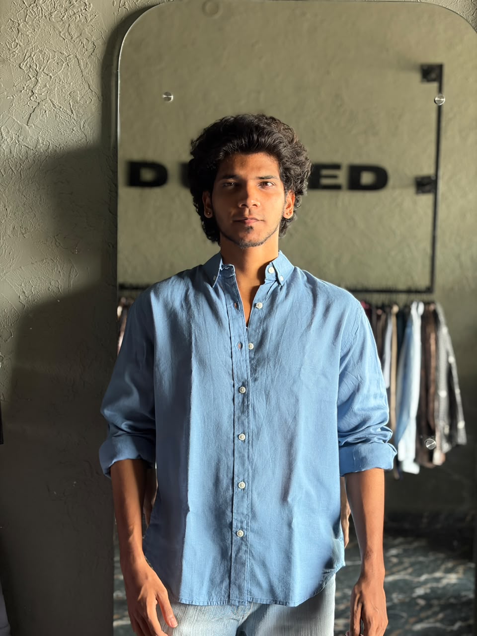 Harbour blue linen shirt