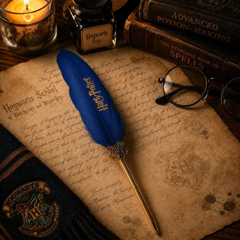 Harry Potter Collectible Feather Quill Pen (Blue)