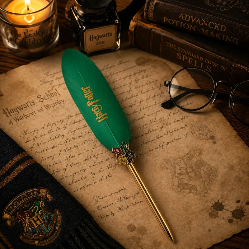 Harry Potter Collectible Feather Quill Pen (Green)