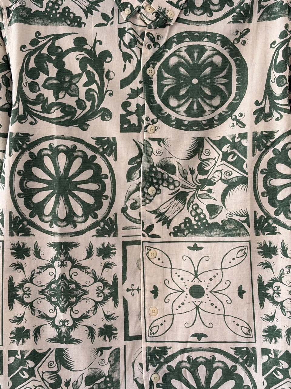 Verdant mosaic printed shirt