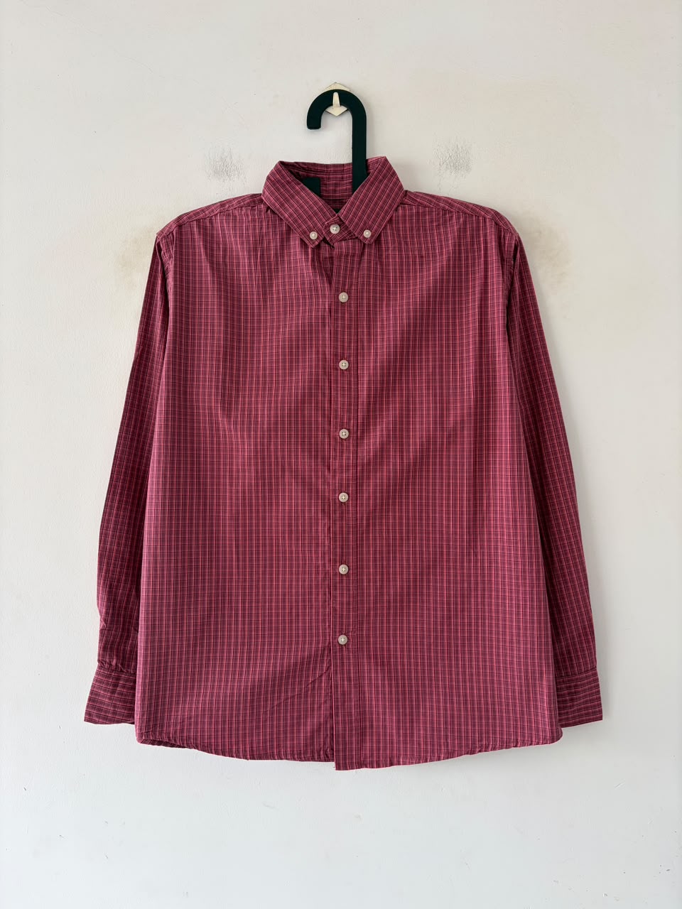 Crimson micro check shirt