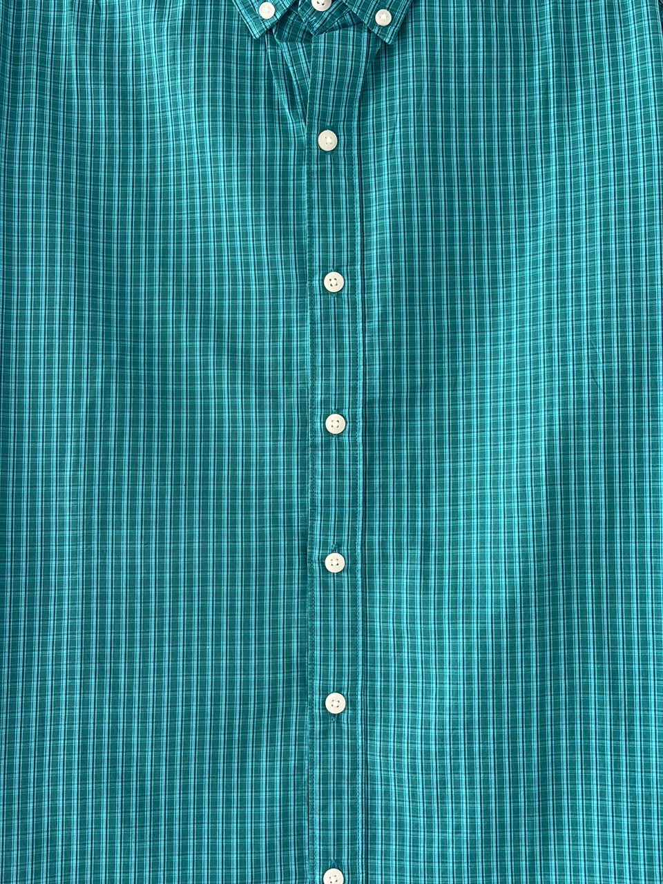 Ocean green micro check shirt