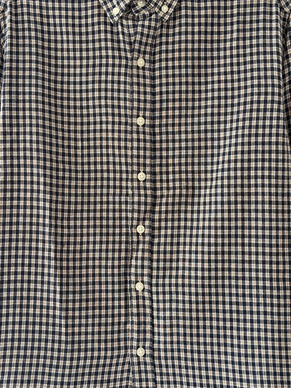 Beige mix micro check shirt