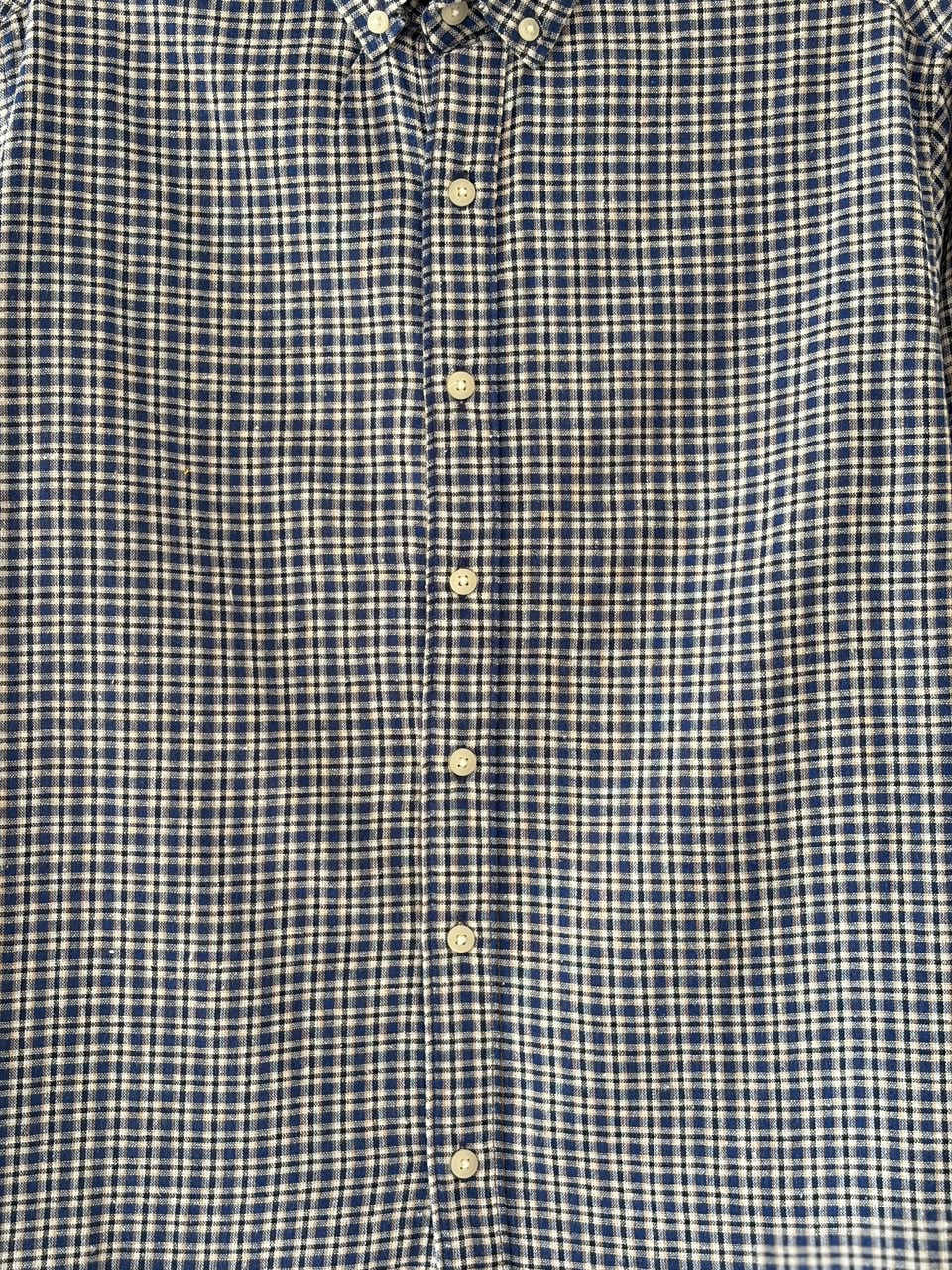 Navy blue micro check shirt
