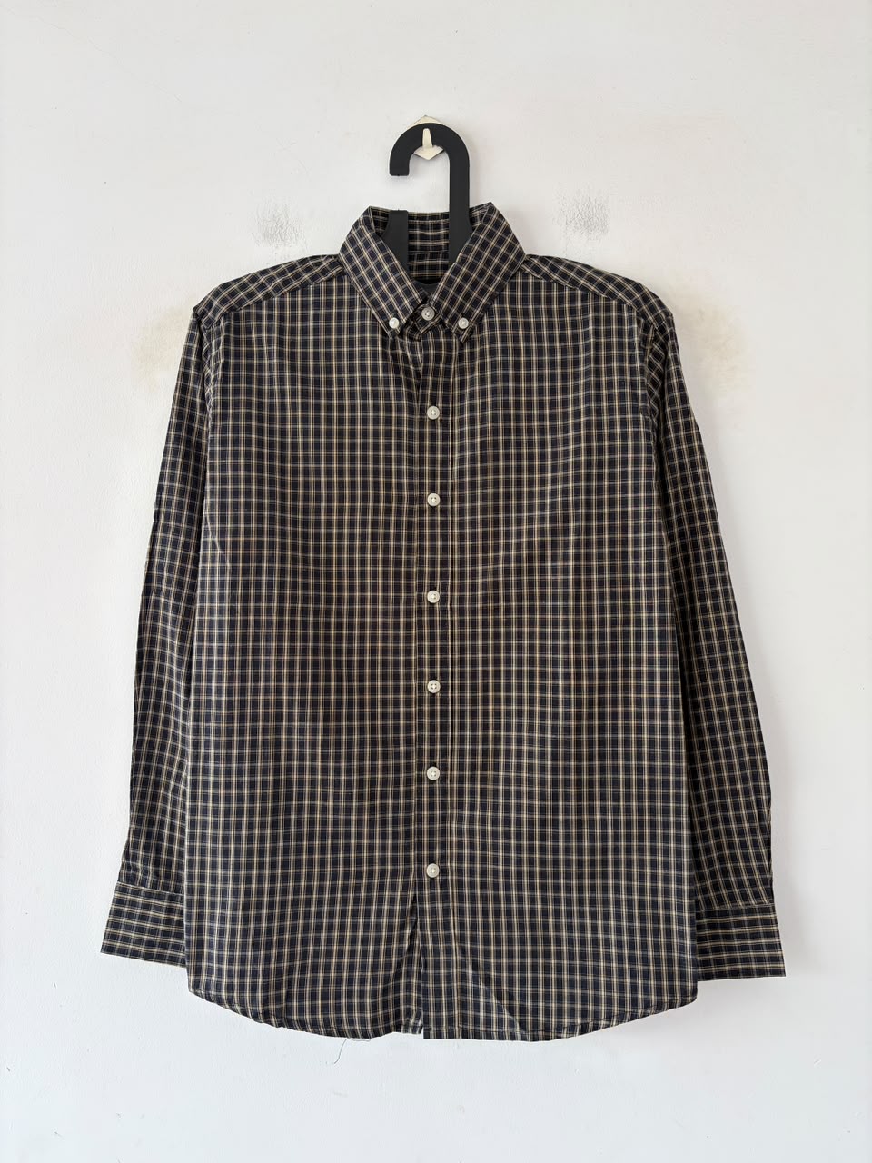 Obsidian grid micro check shirt