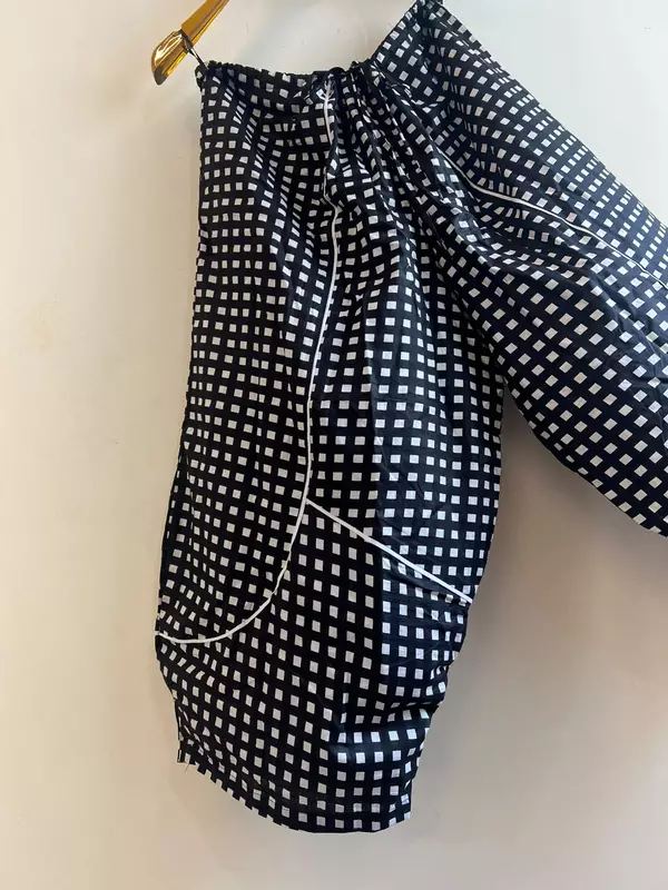 Amber's Free-Size Cocoon Pants - Black Gingham
