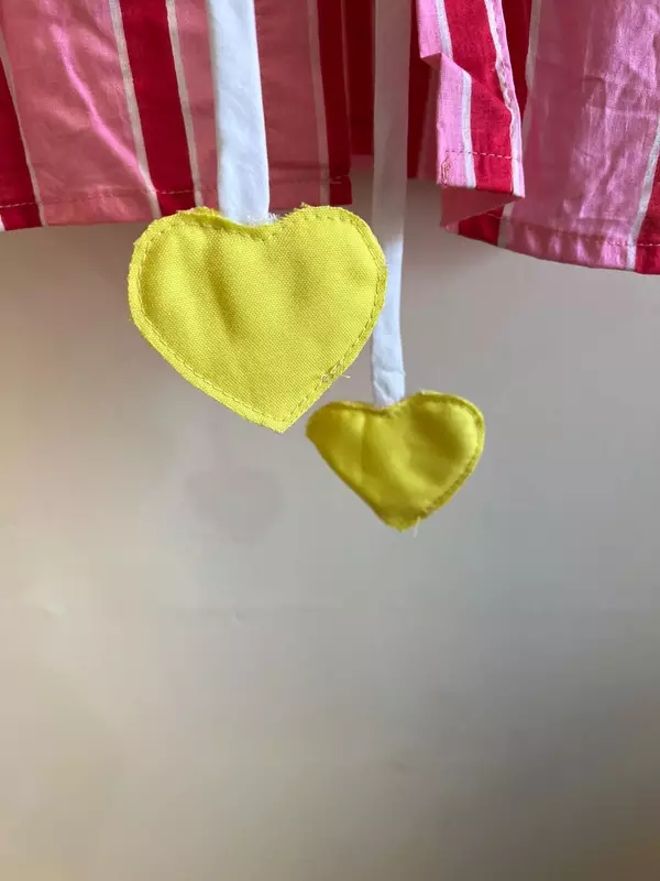 Ishq's Small Anti-fit with Back Open & Tie - Pink & Pink Stripes