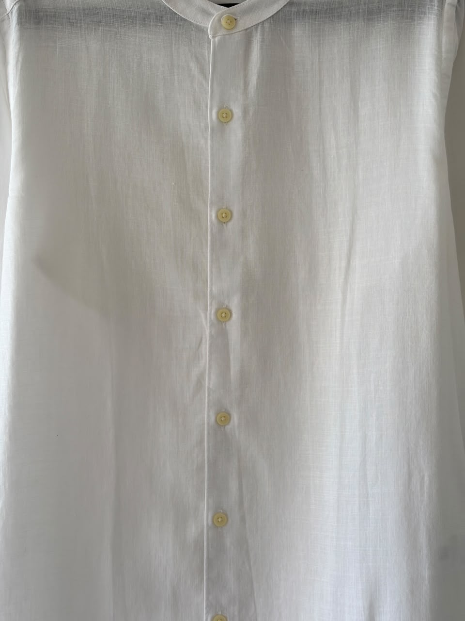 Pure white linen mandarin