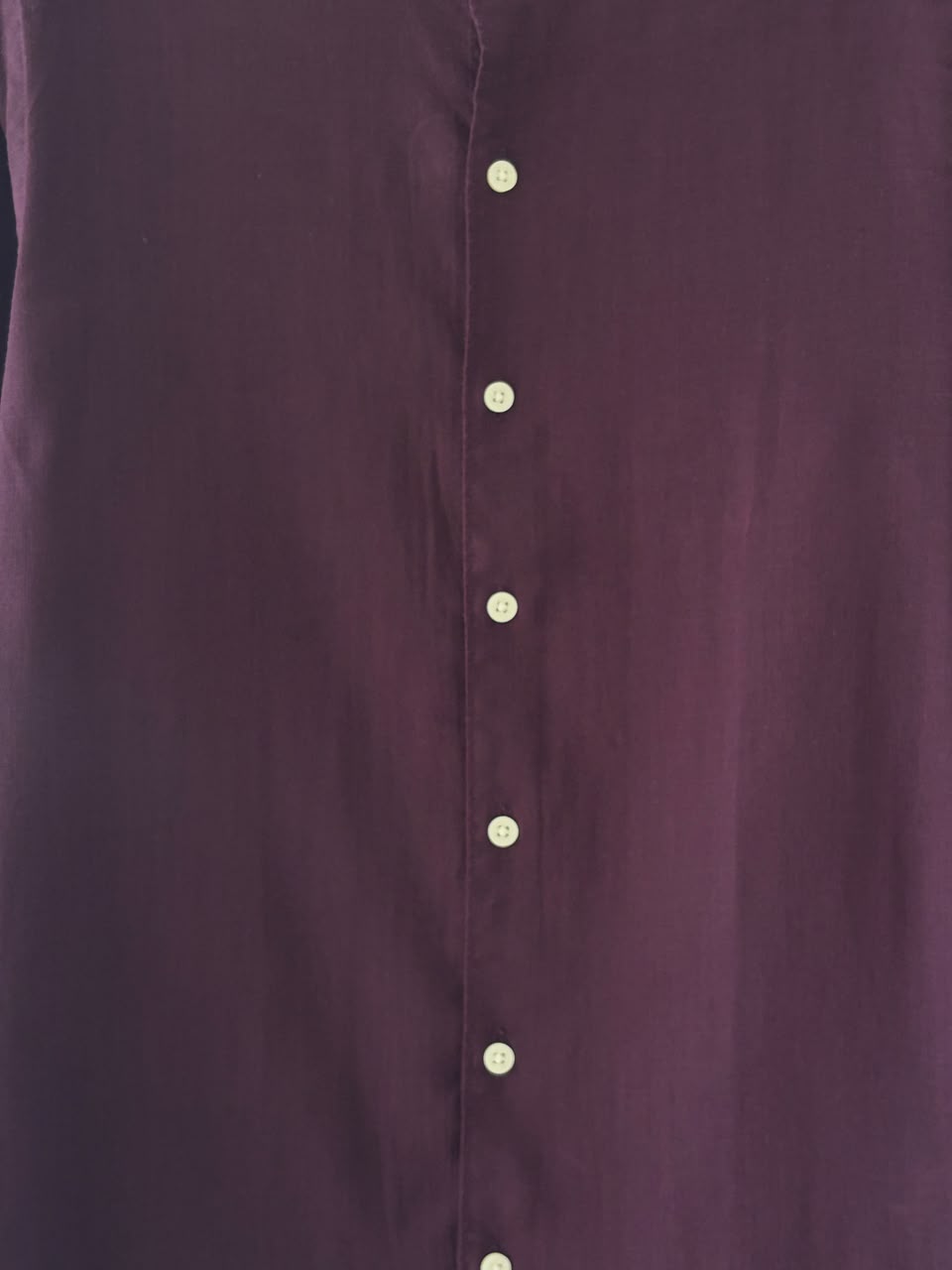 Deep plum linen mandarin