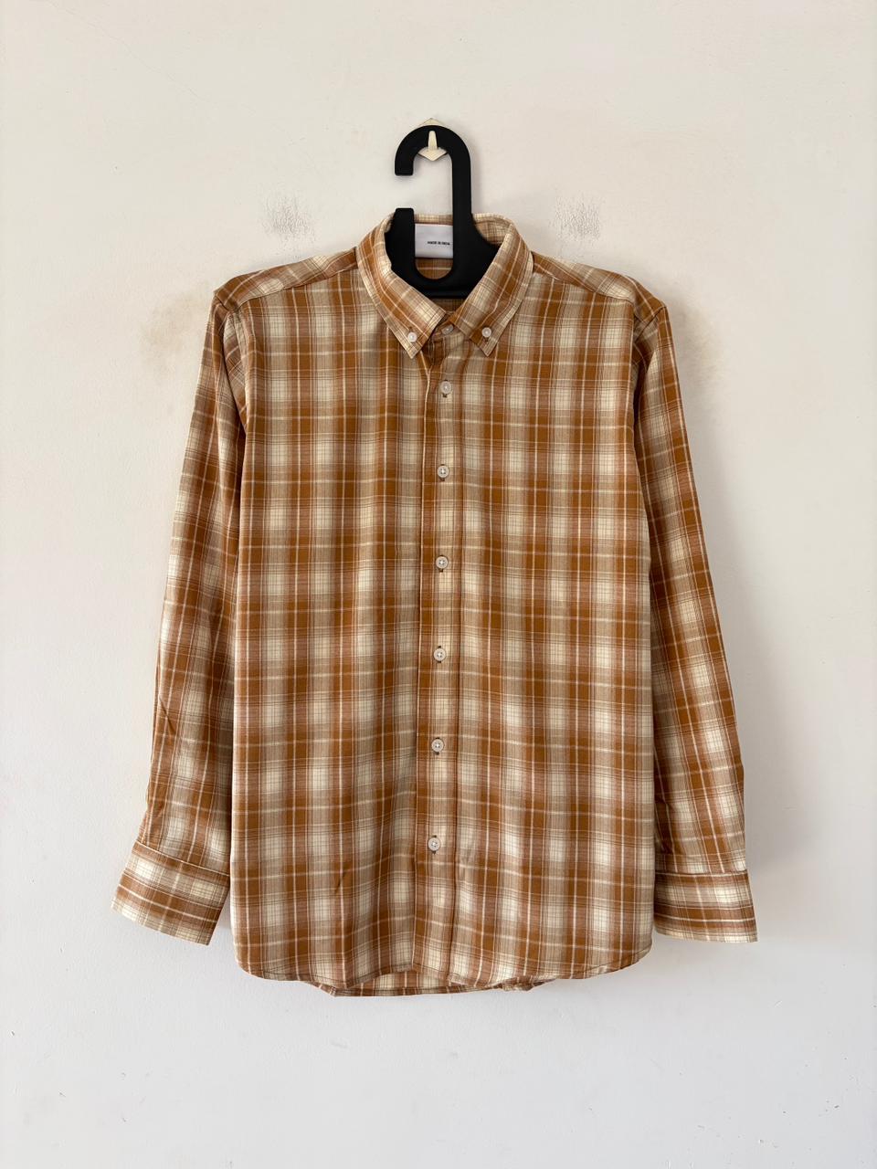 Desert beige imp check shirt