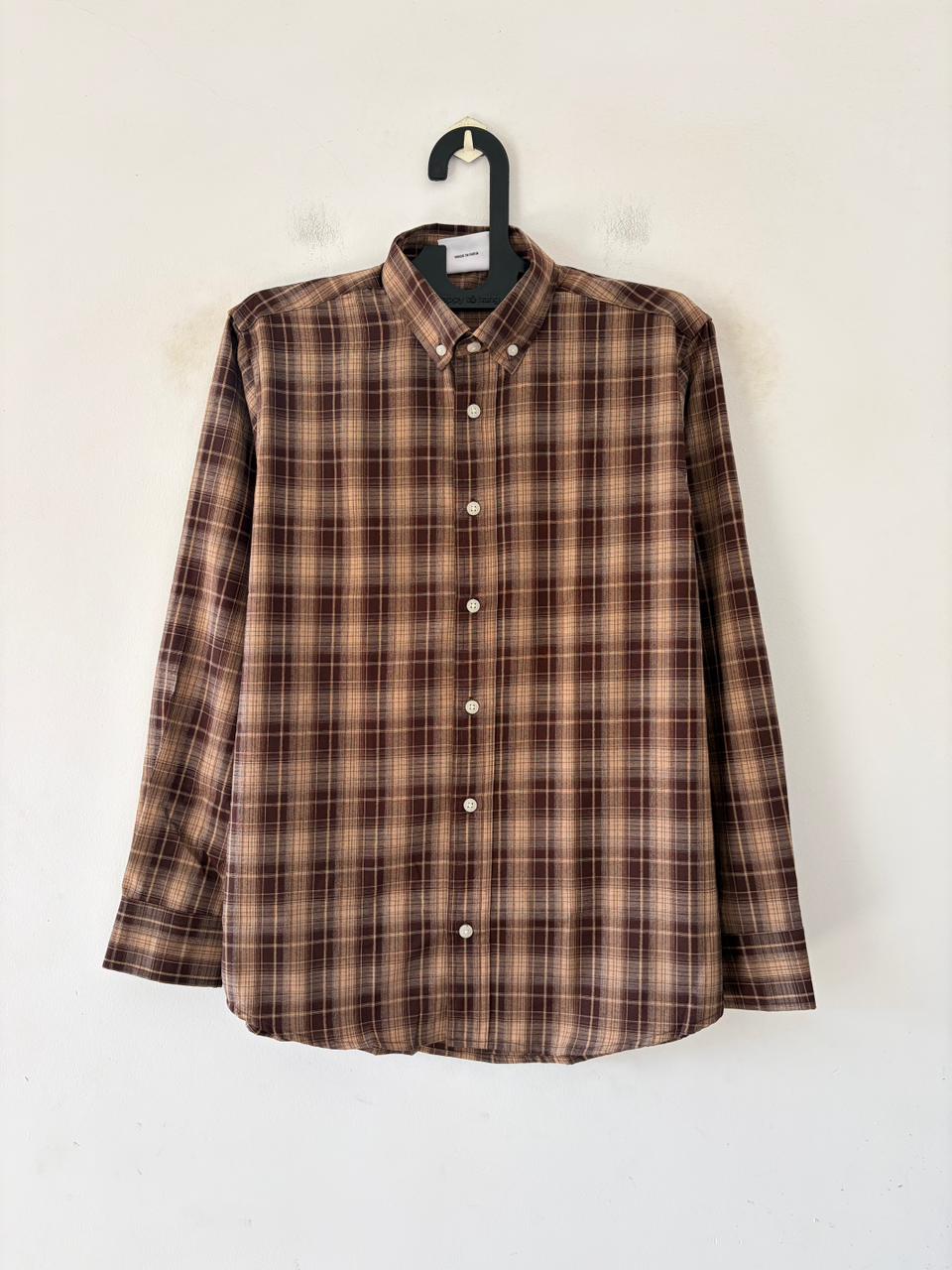 Coffee brown imp check shirt
