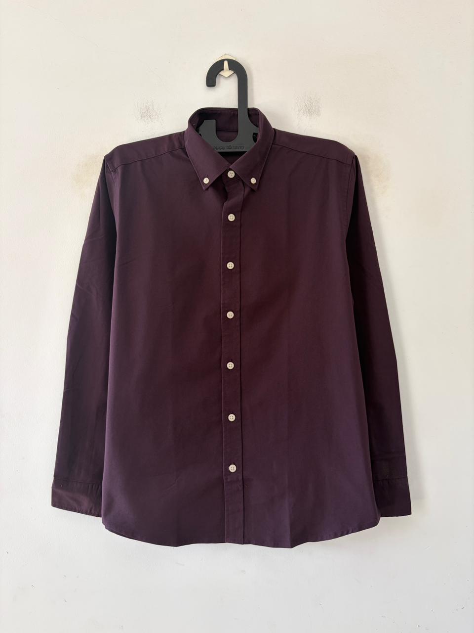 Deep plum oxford shirt
