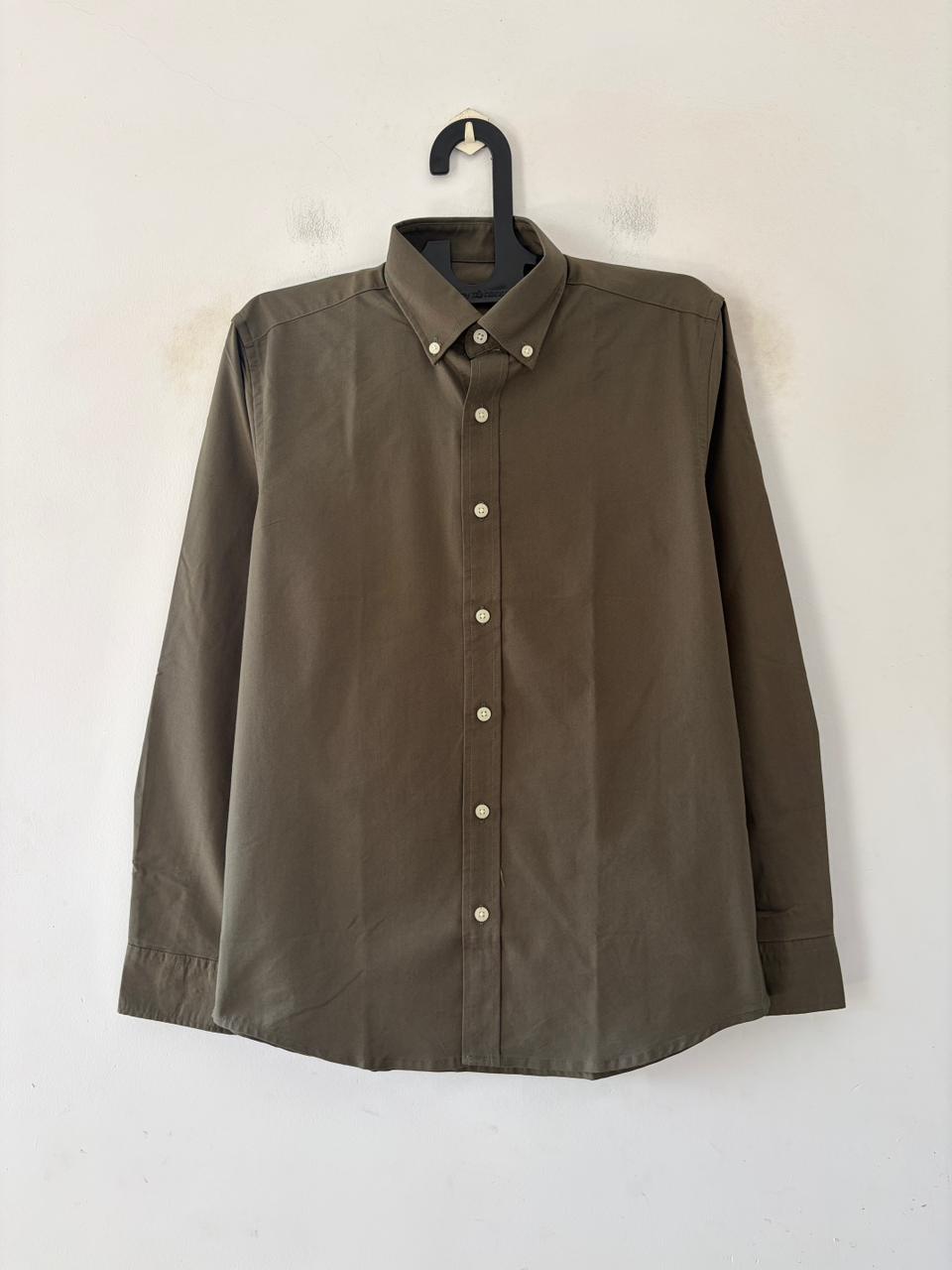 Olive luxe oxford shirt