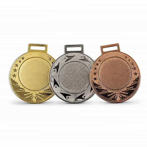 MD-9027G MEDAL IRON 2.50" GOLD