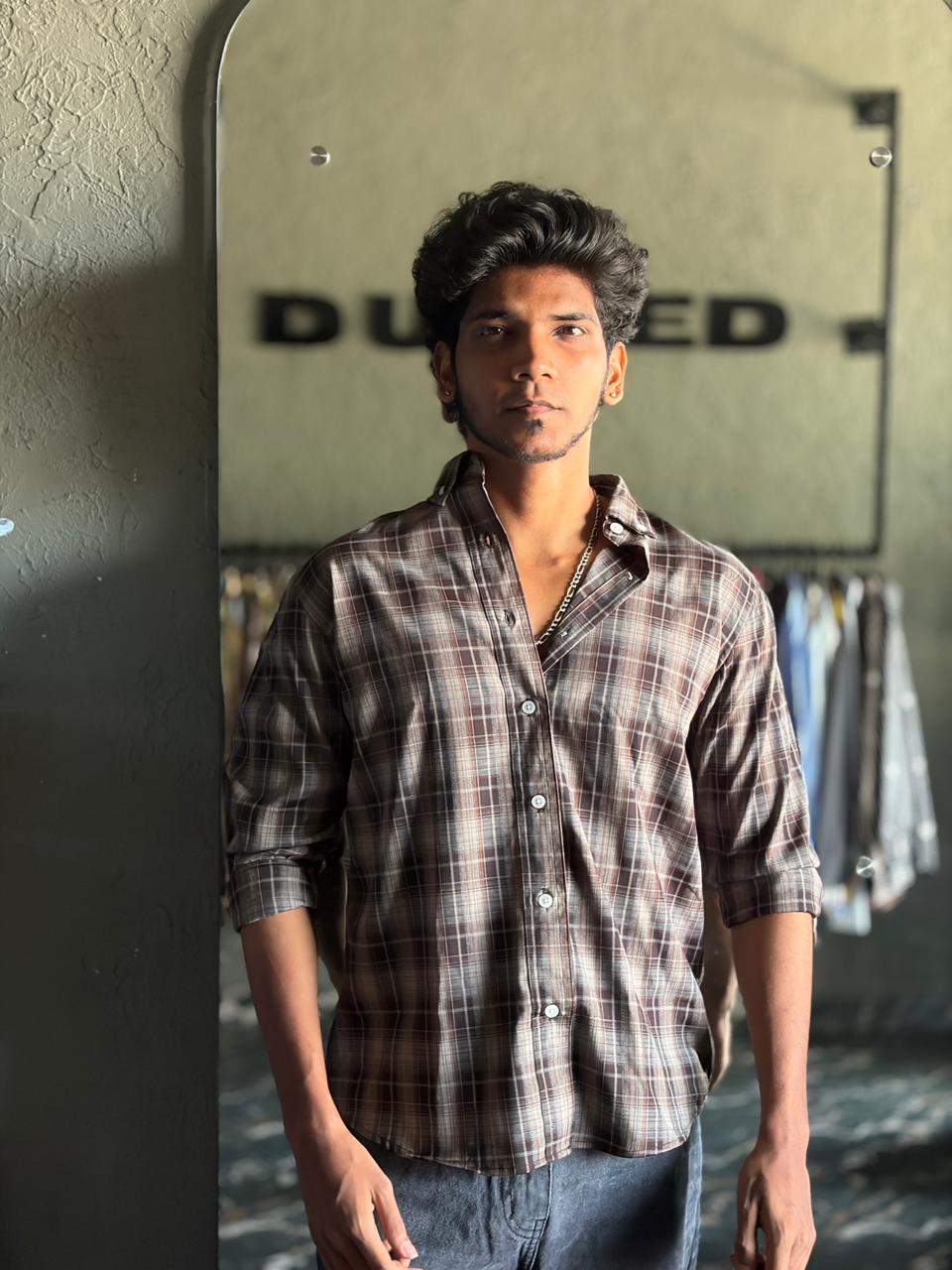 Grape ash imp check shirt