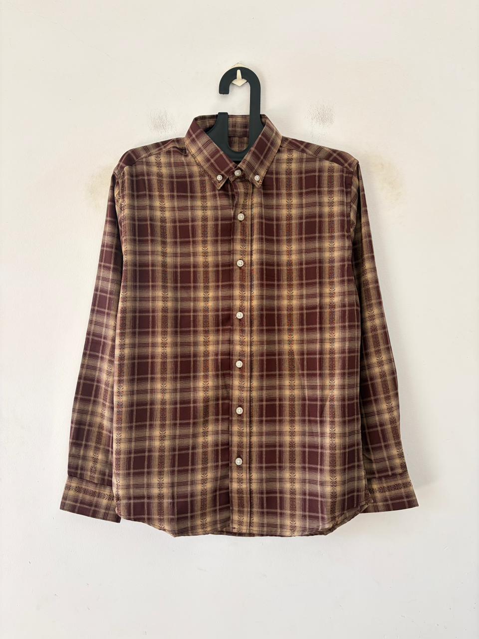 Walnut brown imp check shirt