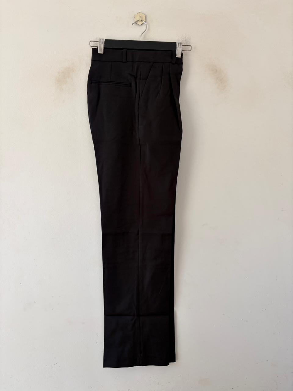 Obsidian black korean formal pants