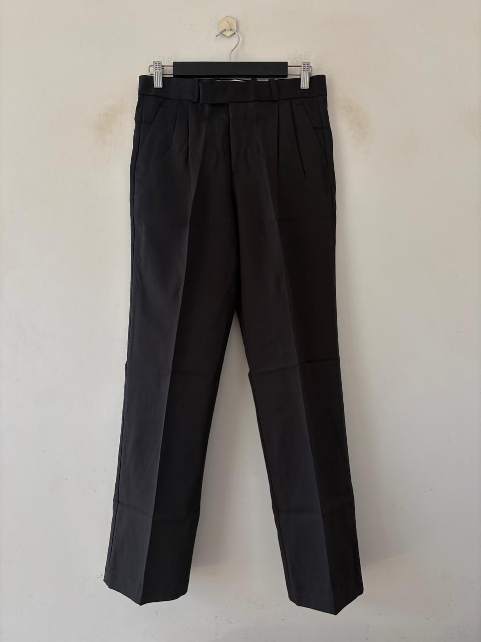 Obsidian black korean formal pants