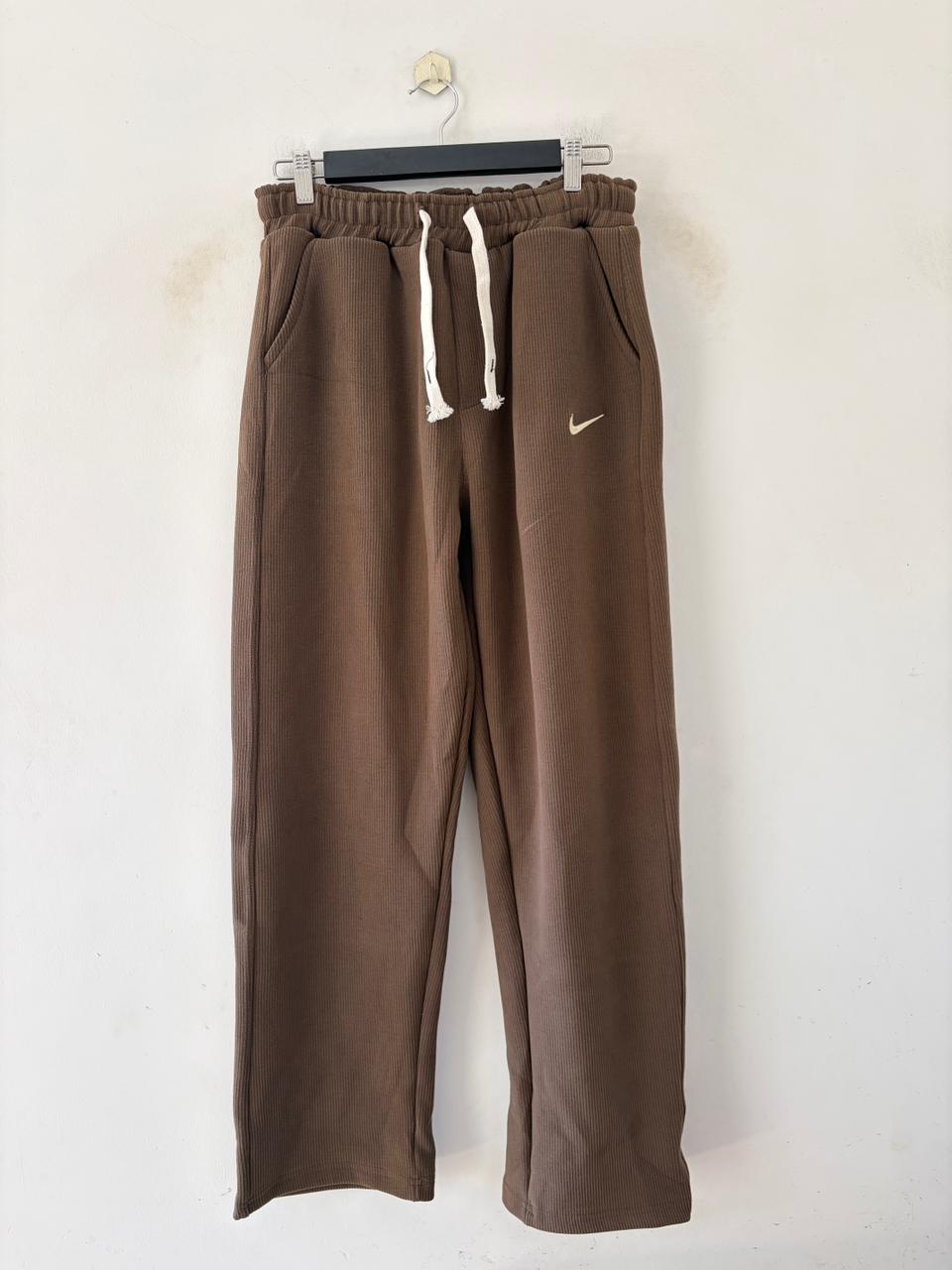 Taupe fade corduroy sweatpants