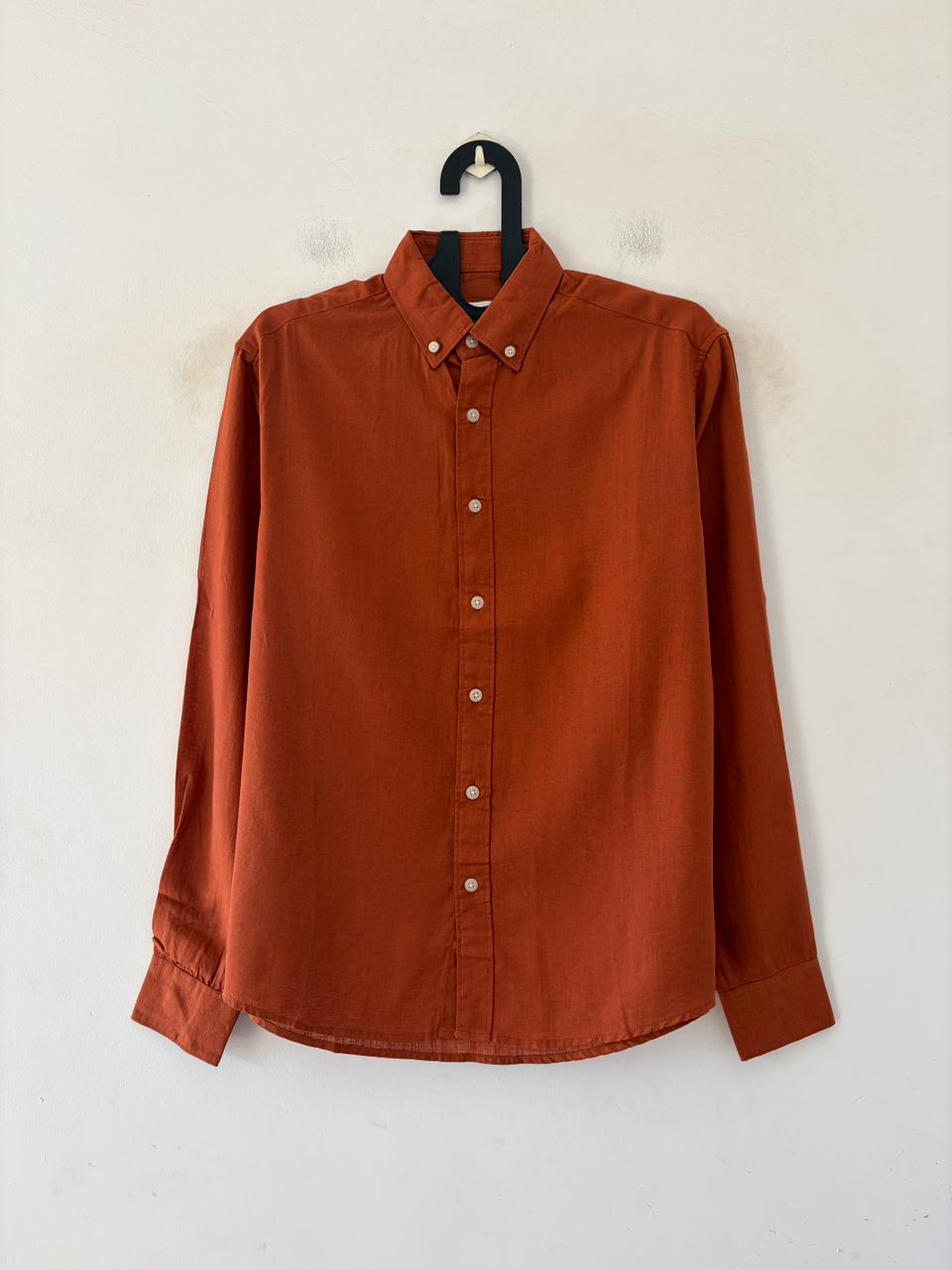 Terracotta linen shirt