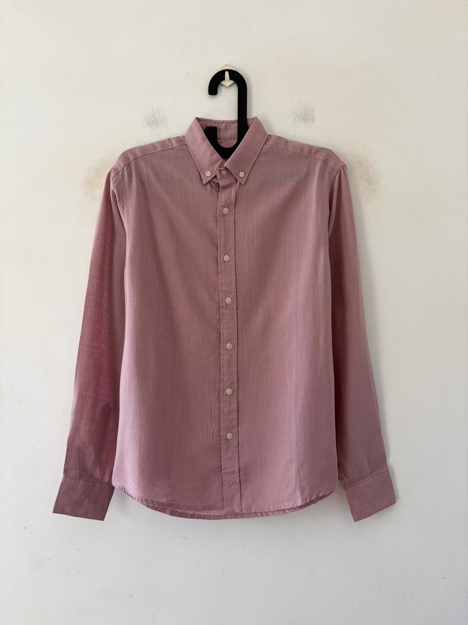 Dusty pink linen shirt