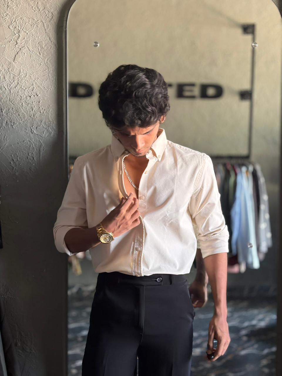 Sandstone dust oxford shirt