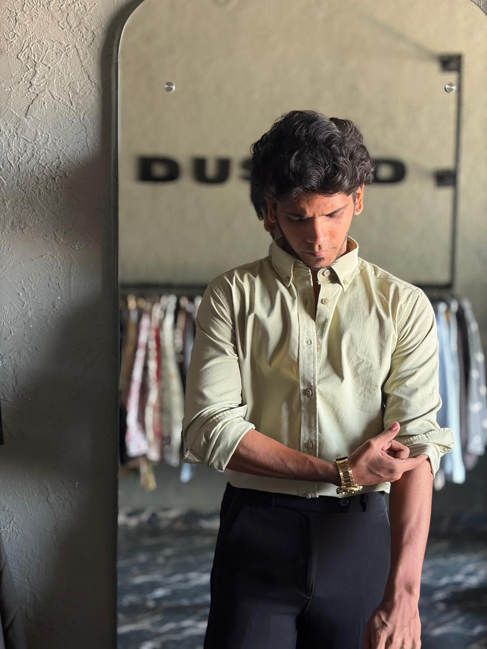 Pistachio green oxford shirt