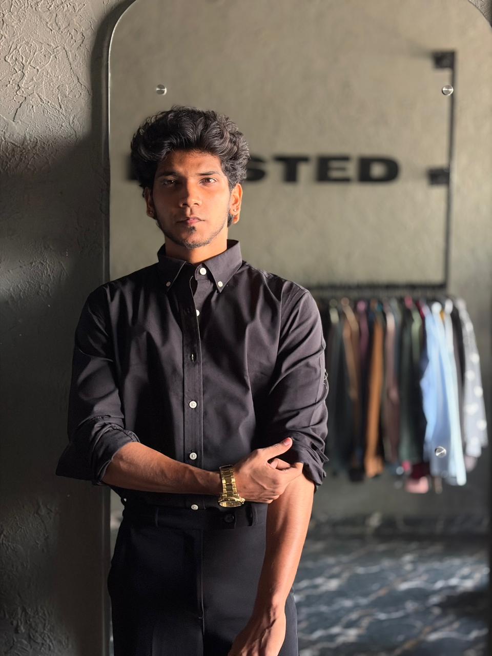 Obsidian luxe oxford shirt