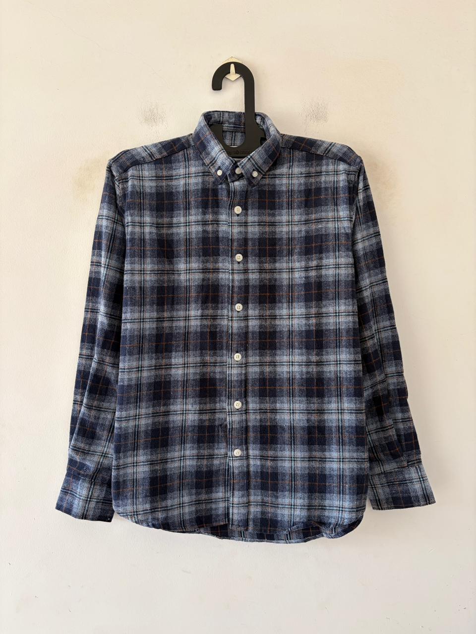 Navy blue & stone flannels