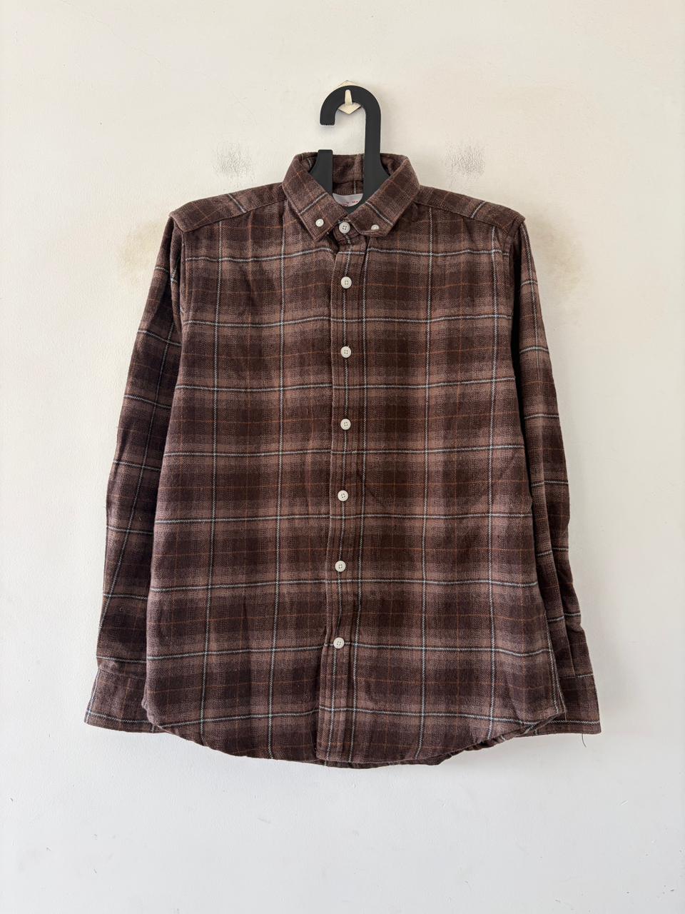 Mocha brown & slate flannels