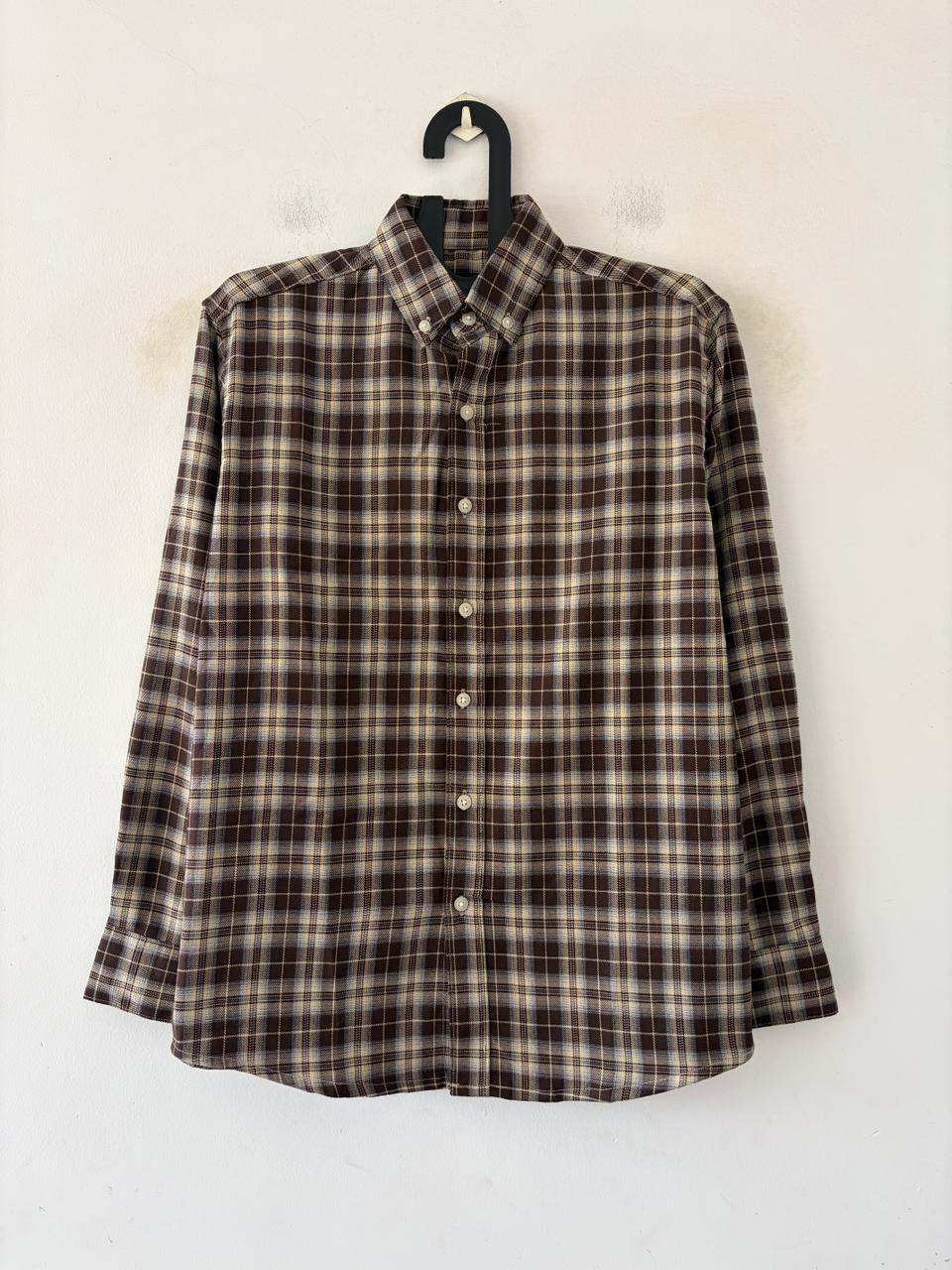 Walnut brown & ivory flannels