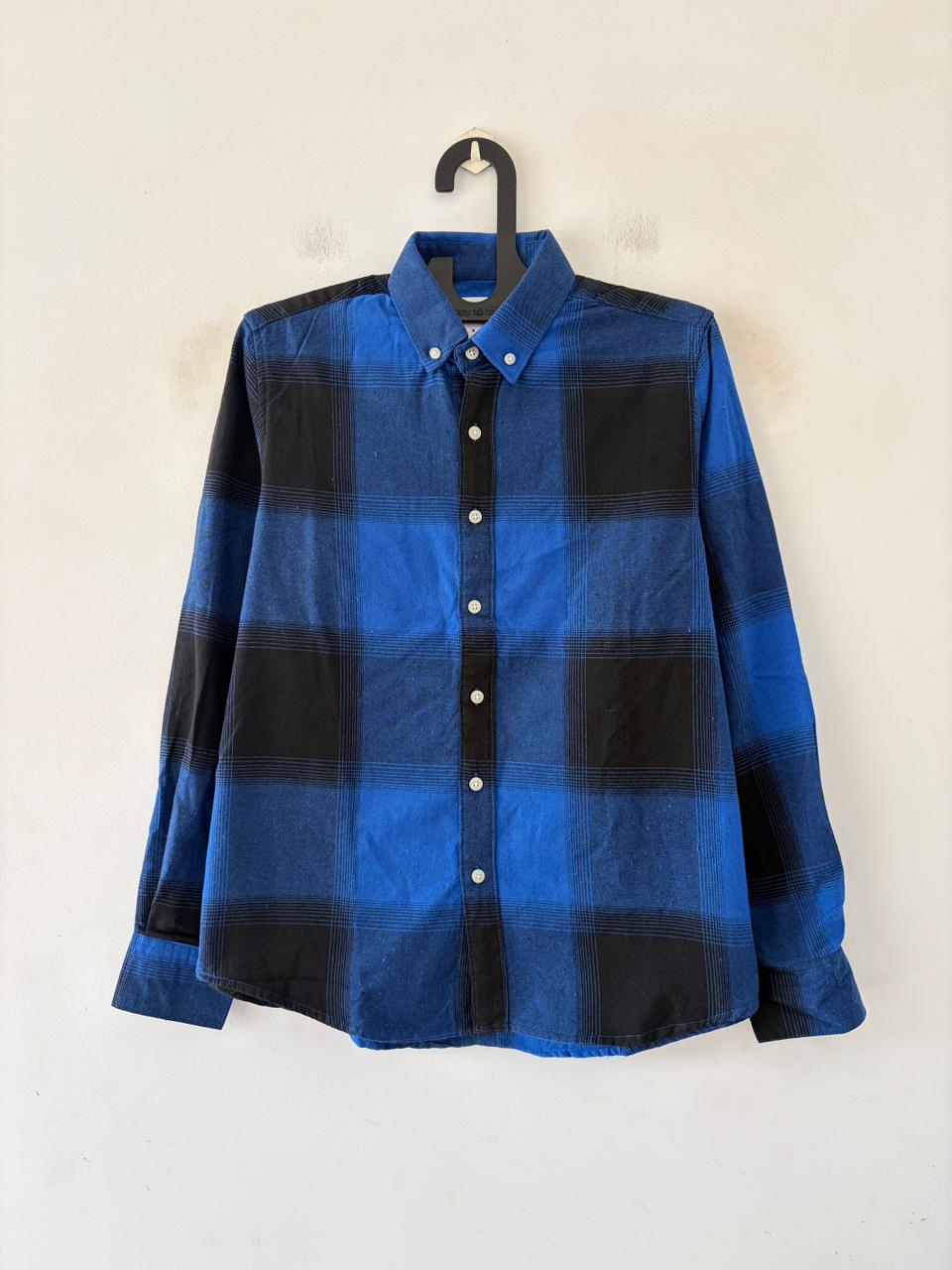 Royal blue & shadow black flannels